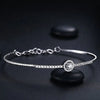 Pavé Round Halo Lab Grown Diamond Bracelet in 18K White Gold