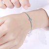 Pavé Round Halo Lab Grown Diamond Bracelet in 18K White Gold