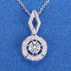 Pavé Round Halo Style Diamond Pendant Setting