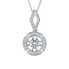 Pavé Round Halo Style Diamond Pendant Setting