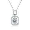 Pavé Square Halo Diamond Pendant Setting