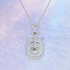Pavé Square Halo Diamond Pendant Setting