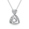 Pave Triangle Shaped Solitaire Style Diamond Pendant Setting