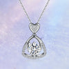 Pave Triangle Shaped Solitaire Style Diamond Pendant Setting
