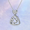 Pave Triangle Shaped Solitaire Style Diamond Pendant Setting