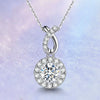 Pavé Twist Floating Halo Style Diamond Pendant Setting
