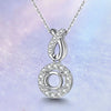 Pavé Twist Floating Halo Style Diamond Pendant Setting