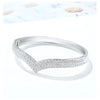 Pavé V Shape Contour Lab Grown Diamond Bracelet 18K White Gold