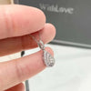Pear Shaped Double Halo Lab Grown Diamond Necklace 18K White Gold