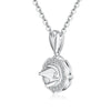 Petite Halo Bezel Set Diamond Pendant Setting