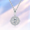 Petite Halo Bezel Set Diamond Pendant Setting