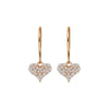 Petite Heart-shaped Lab Grown Diamond Earrings 18K Rose Gold