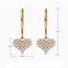 Petite Heart-shaped Lab Grown Diamond Earrings 18K Rose Gold