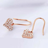 Petite Heart-shaped Lab Grown Diamond Earrings 18K Rose Gold