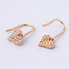 Petite Heart-shaped Lab Grown Diamond Earrings 18K Rose Gold