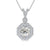 Petite Octagon Shape Halo Style Diamond Pendant Setting