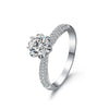 Petite Pavé Floral Halo Style Diamond Engagement Ring Setting