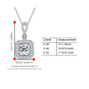 Petite Pavé Square Halo Style Diamond Pendant Setting