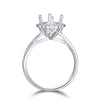 Floral Halo Style Diamond Engagement Ring Setting