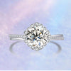 Floral Halo Style Diamond Engagement Ring Setting