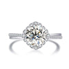 Floral Halo Style Diamond Engagement Ring Setting