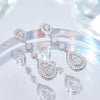 Petite Pear Shaped Lab Grown Diamond Earrings 18K White Gold