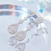 Petite Pear Shaped Lab Grown Diamond Earrings 18K White Gold