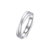 Petite Twisted Lab Grown Diamond Wedding Bands 18K White Gold