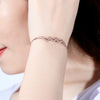 Petite Two-tone Wave Shape Lab Grown Diamond Bracelet in 18K Gold