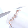 Petite Two-tone Wave Shape Lab Grown Diamond Bracelet in 18K Gold
