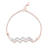 Petite Two-tone Wave Shape Lab Grown Diamond Bracelet in 18K Gold