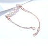 Petite Two-tone Wave Shape Lab Grown Diamond Bracelet in 18K Gold