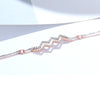 Petite Two-tone Wave Shape Lab Grown Diamond Bracelet in 18K Gold