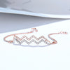 Petite Two-tone Wave Shape Lab Grown Diamond Bracelet in 18K Gold