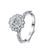 Petite Vintage Pavé Leaf Halo Style Diamond Engagement Ring Setting