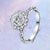 Petite Vintage Pavé Leaf Halo Style Diamond Engagement Ring Setting