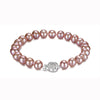 Pink Freshwater Pearl Flower Shape Bracelet