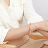 Pink Freshwater Pearl Flower Shape Bracelet