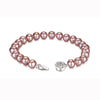 Pink Freshwater Pearl Flower Shape Bracelet