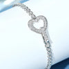 Round Bezel Set Lab Grown Diamond Tennis Bracelet in 18K White Gold