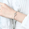 Round Bezel Set Lab Grown Diamond Tennis Bracelet in 18K White Gold