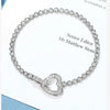 Round Bezel Set Lab Grown Diamond Tennis Bracelet in 18K White Gold