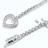 Round Bezel Set Lab Grown Diamond Tennis Bracelet in 18K White Gold