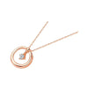 Round Solitaire Lab Grown Diamond Necklace in 18K Rose Gold