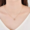Round Solitaire Lab Grown Diamond Necklace in 18K Rose Gold
