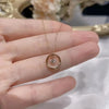Round Solitaire Lab Grown Diamond Necklace in 18K Rose Gold