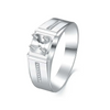 Satin Finish Channel Bezel Set Solitaire Mens Diamond Ring Setting