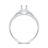 Satin Finish Channel Bezel Set Solitaire Mens Diamond Ring Setting