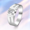 Satin Finish Channel Bezel Set Solitaire Mens Diamond Ring Setting