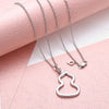 Single Bail Calabash Shaped Lab Grown Diamond Necklace 18K White Gold